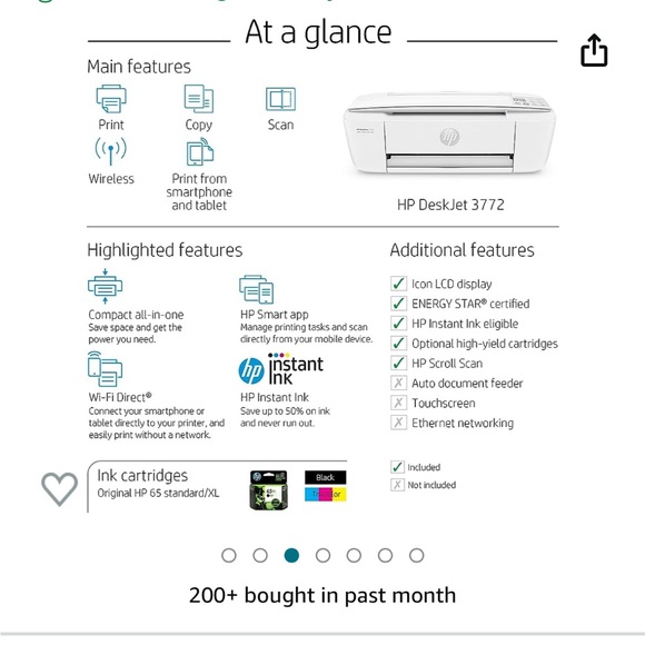 HP all in one wireless InkJet Printer 3772 - Picture 3 of 6